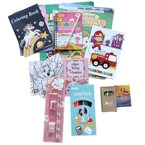 NEW Coloring and Activity Set with Crayons and Pencils (D16)